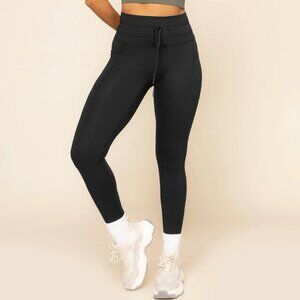 POPFLEX Black Cargo Legging with Pockets (1X, 25" inseam)